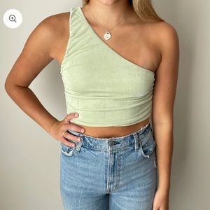 One Shoulder Crop Top